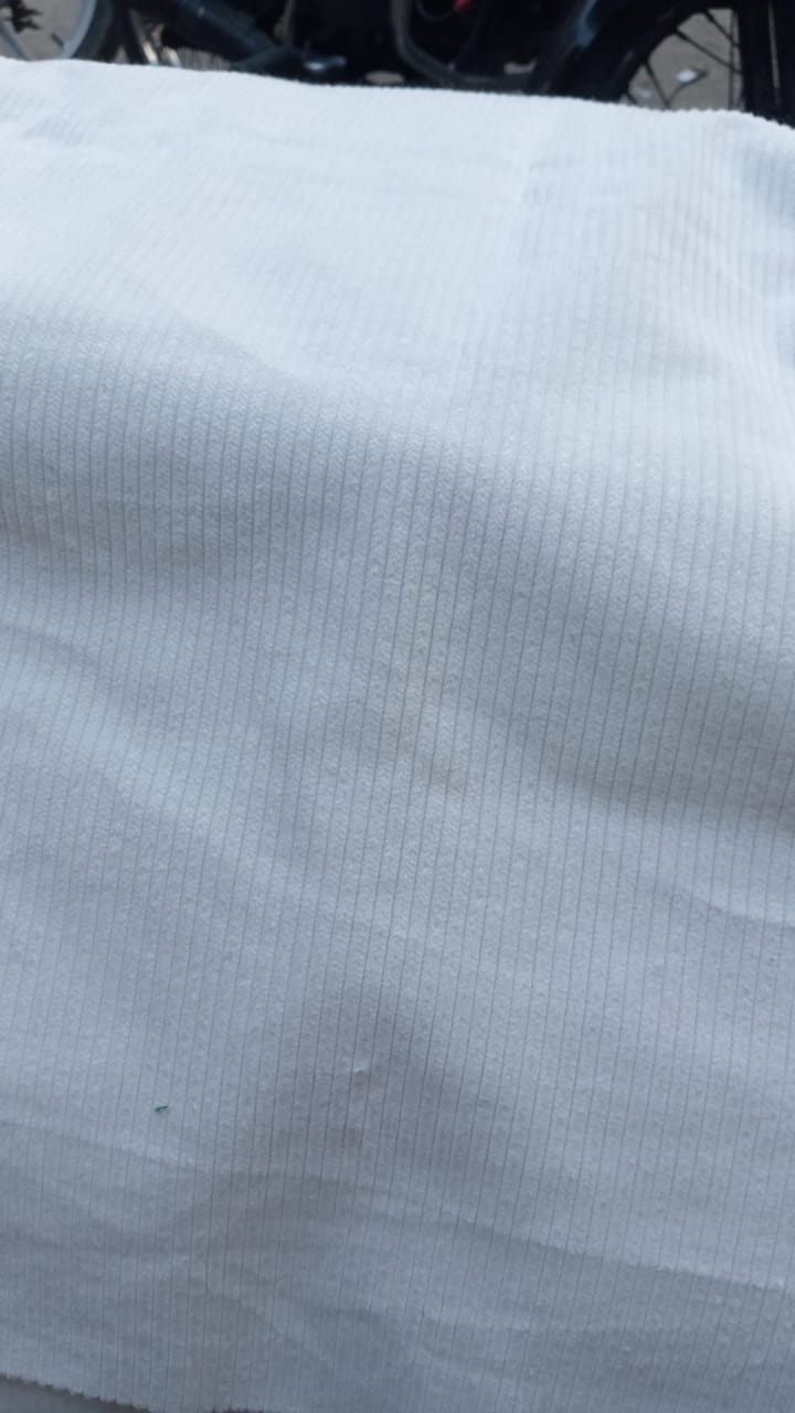 #12 Ivory Self-Stripe Cotton