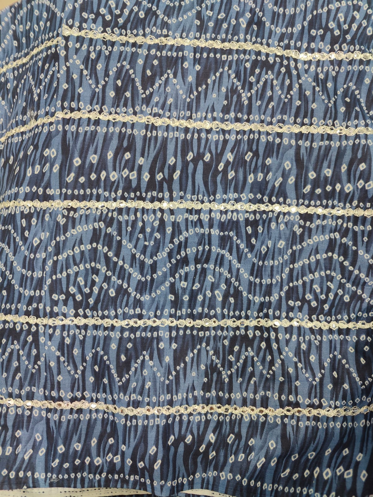 #22 Slate Bandhani Georgette