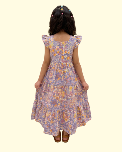 Blue Garden Maxi Dress