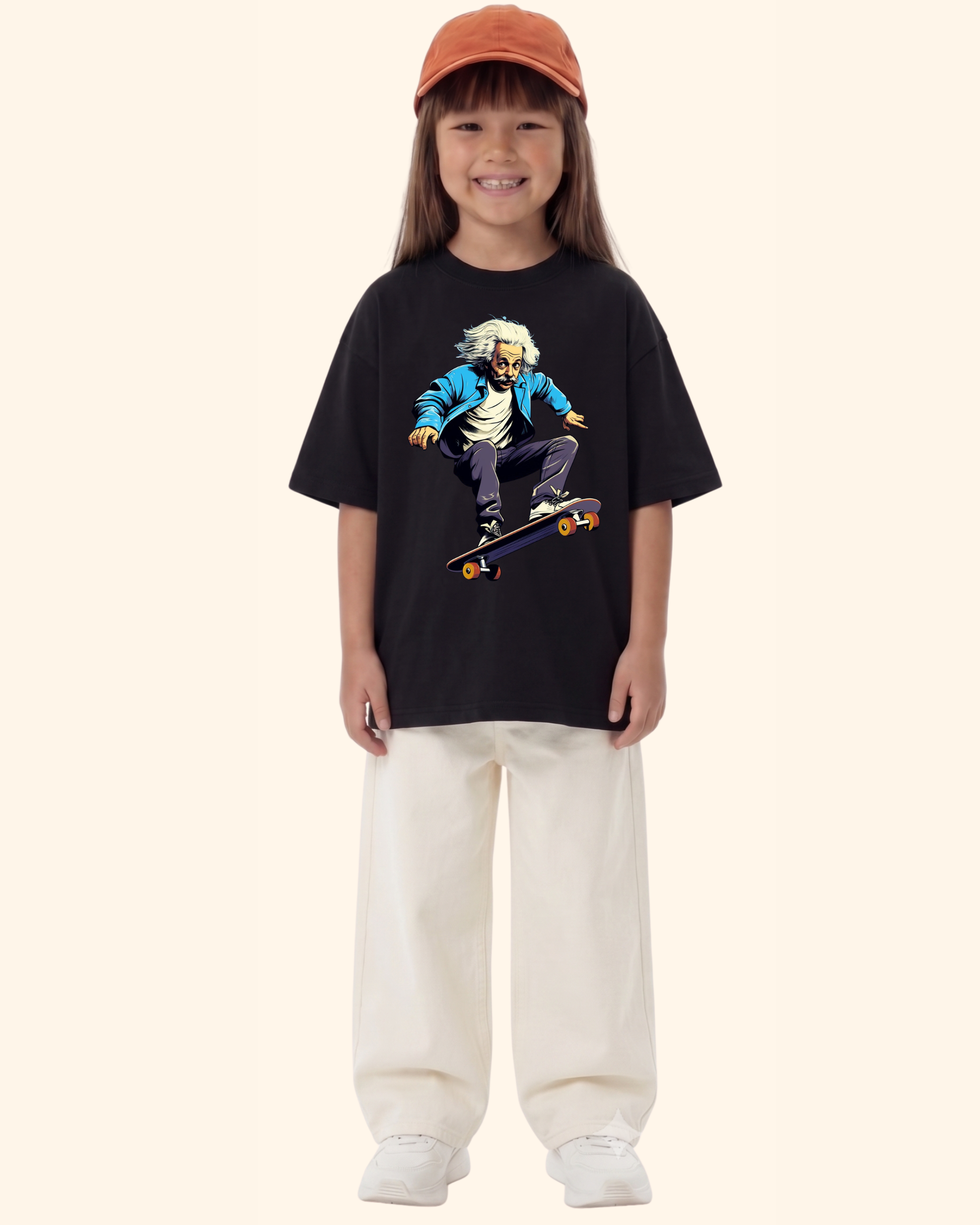 Skateboard Squad Kids T-Shirt in Black Color by Creative Momaa