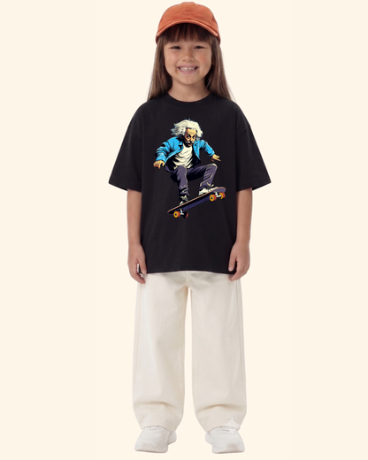 Skateboard Squad Kids T-Shirt in Black Color by Creative Momaa