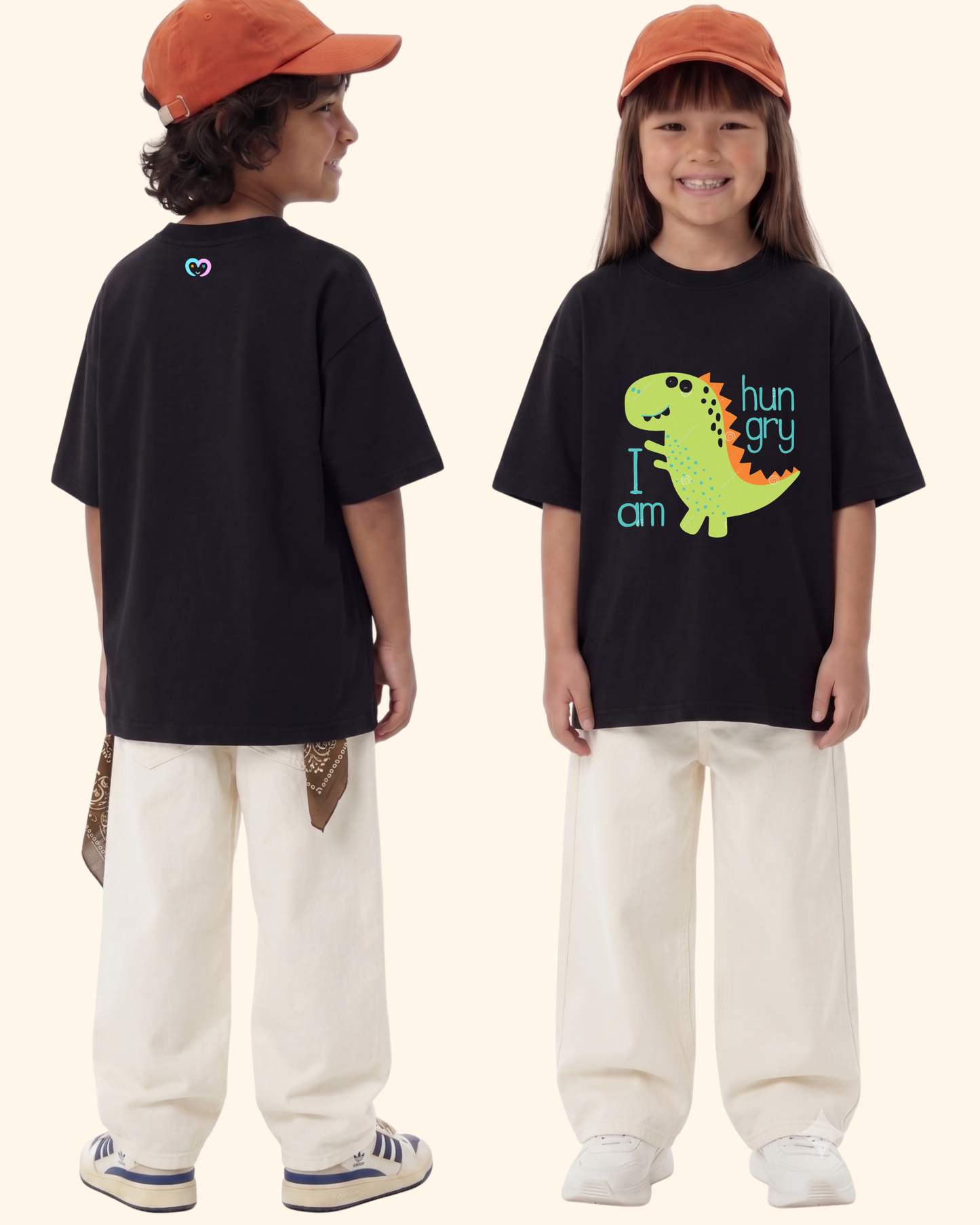 Dino Galaxy Kids T-Shirt in Black Color by Creative Momaa