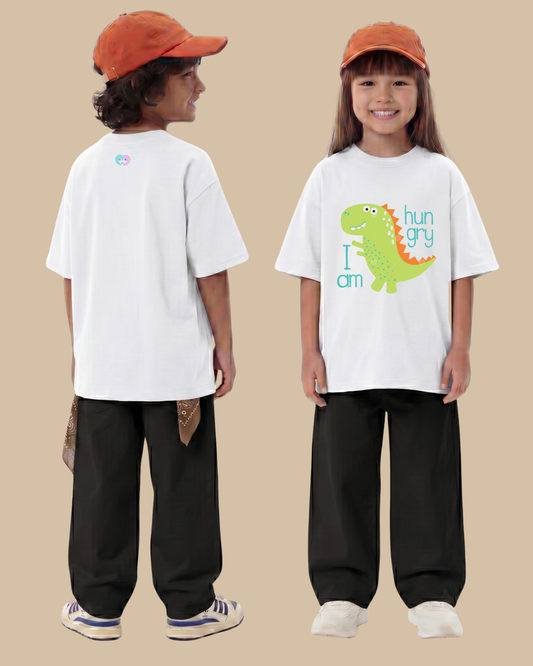 Dino Galaxy Kids T-Shirt in White Color by Creative Momaa