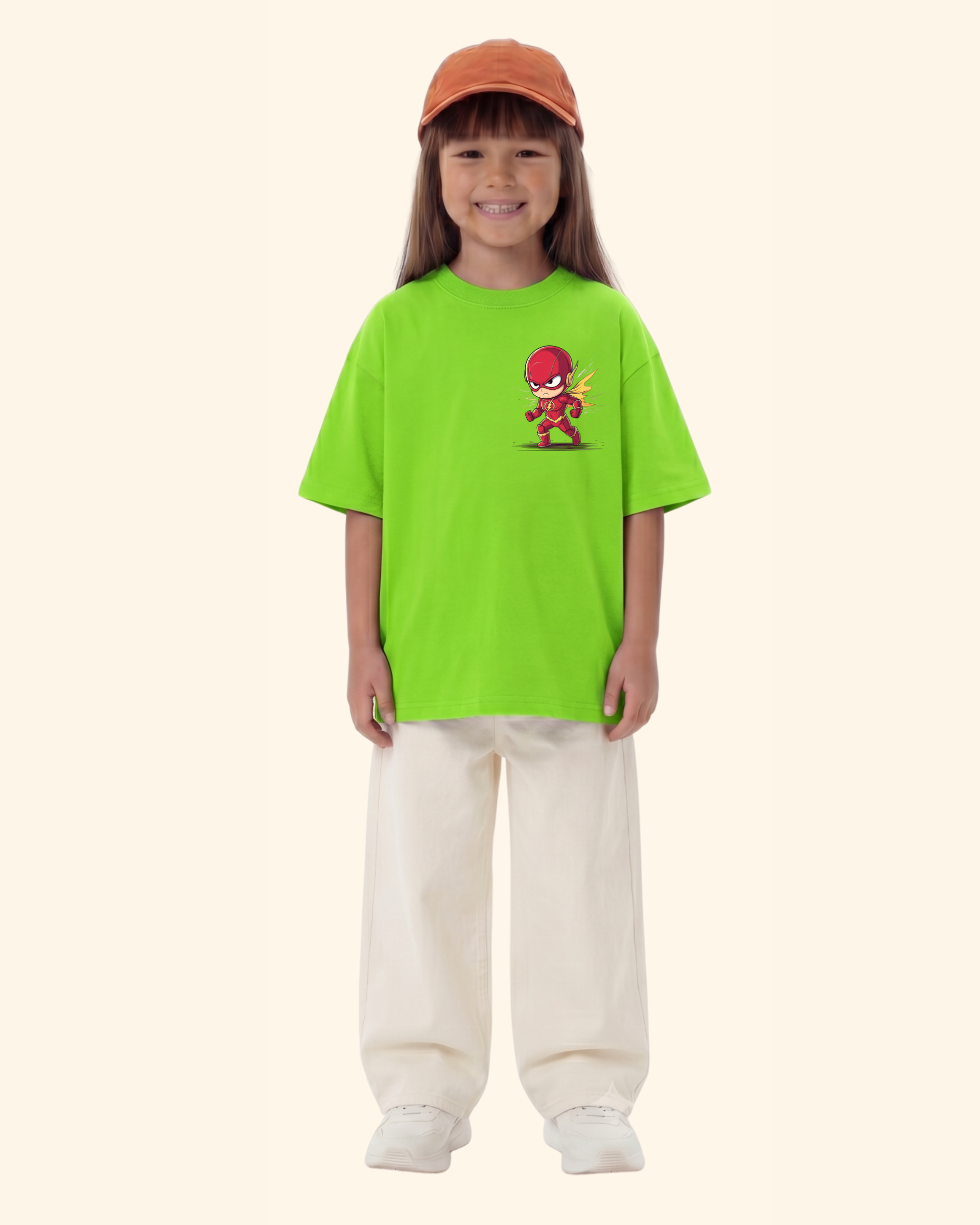 Super Kid League T-Shirt in Neon Green Color by Creative Momaa