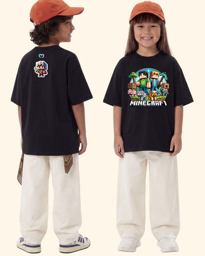 Gamer Level-Up Kids T-Shirt in Black Color by Creative Momaa