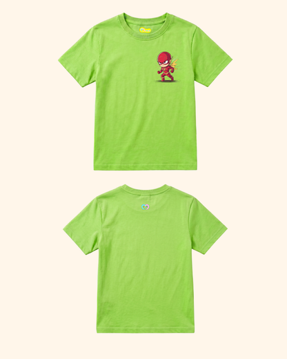 Super Kid League T-Shirt in Neon Green Color by Creative Momaa