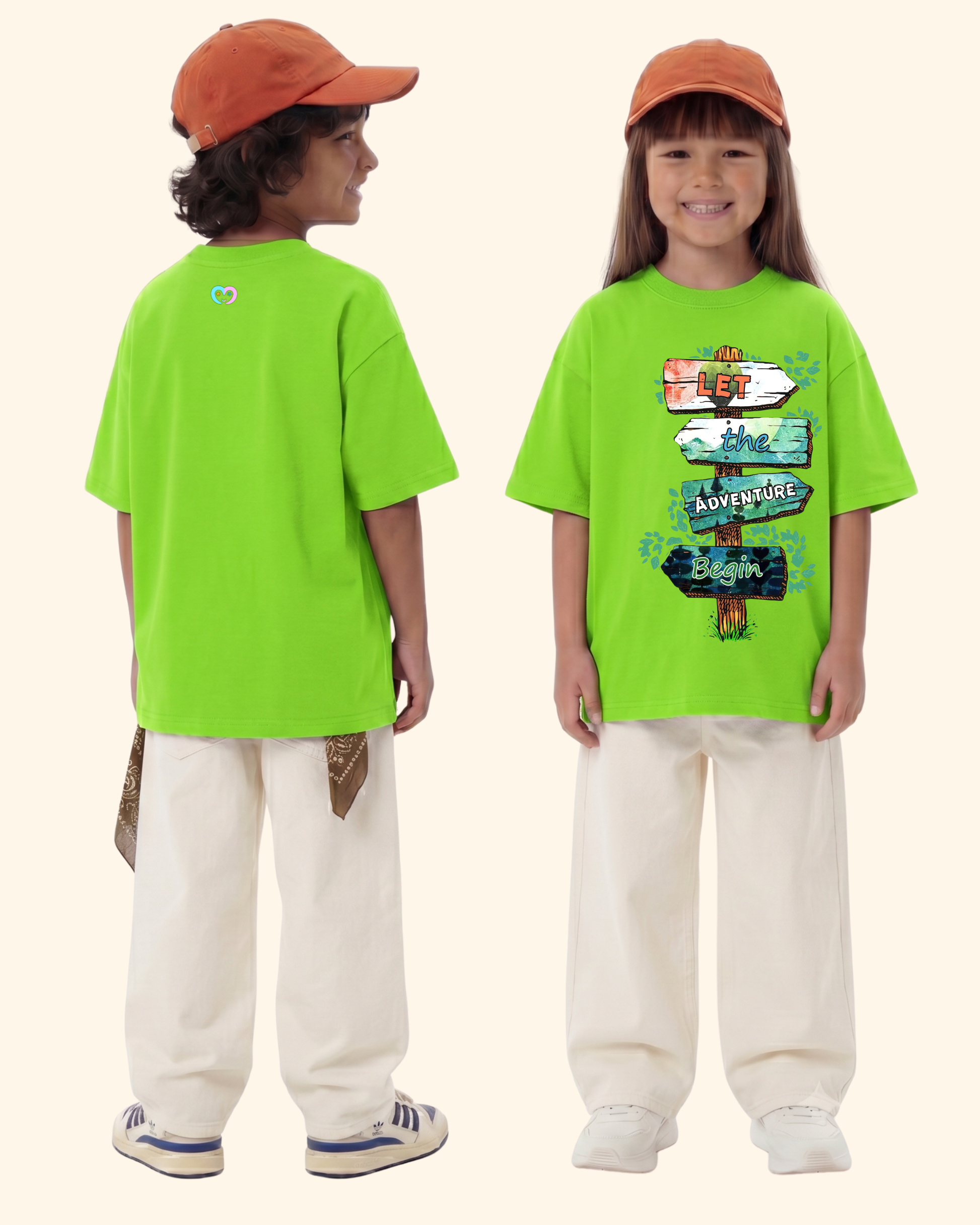 Vacation Mode Kids T-Shirt in Neon Green Color by Creative Momaa