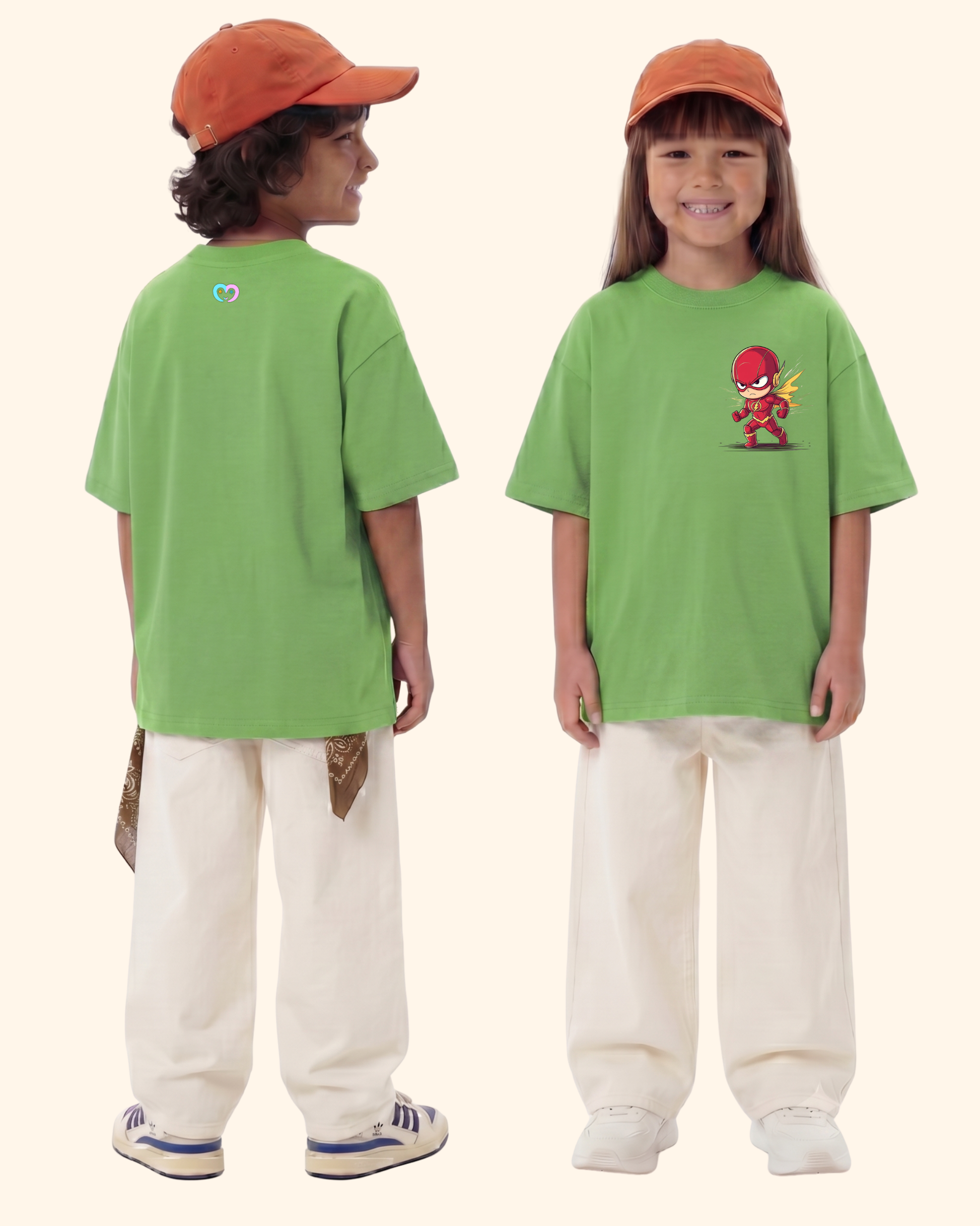 Super Kid League T-Shirt in Apple Green Color by Creative Momaa