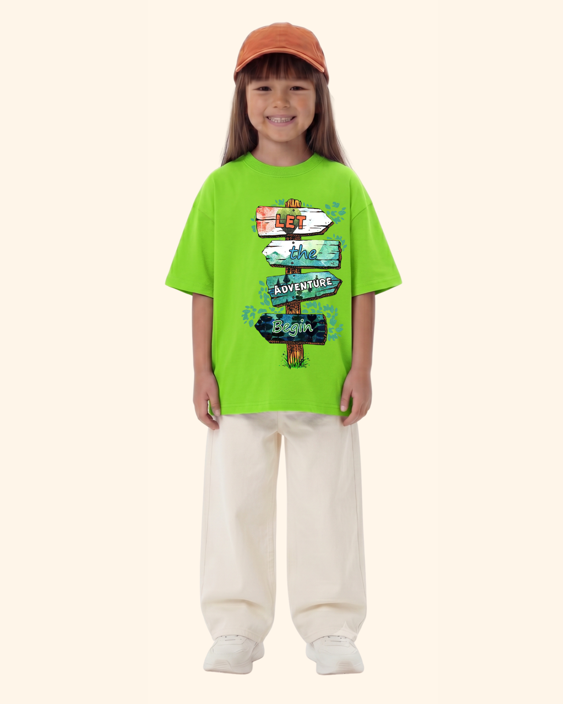 Vacation Mode Kids T-Shirt in Neon Green Color by Creative Momaa