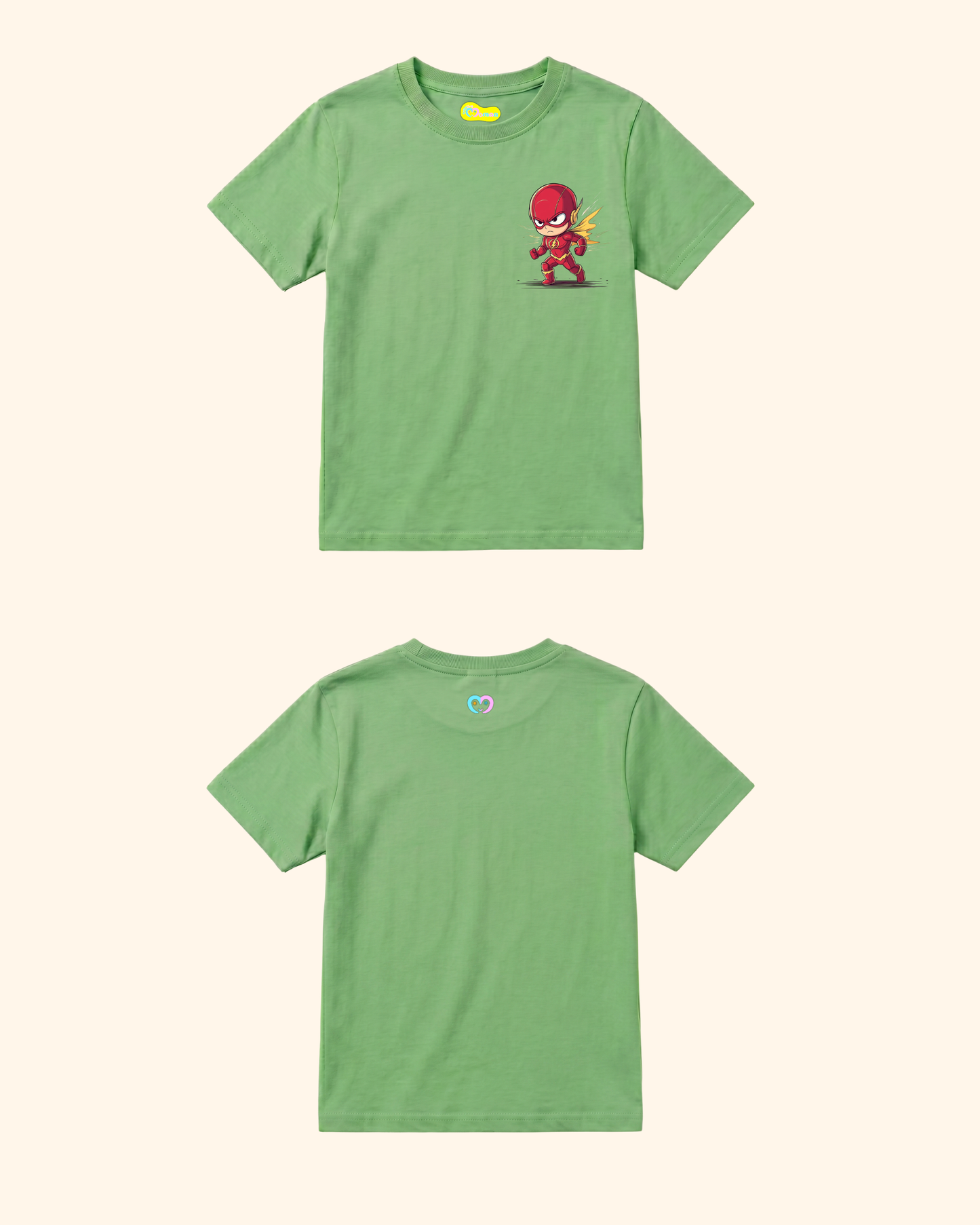 Super Kid League T-Shirt in Apple Green Color by Creative Momaa