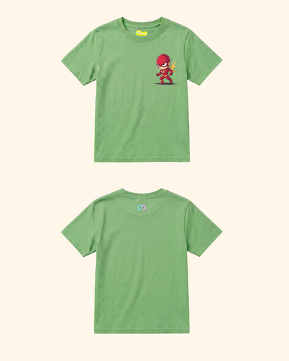 Super Kid League T-Shirt in Apple Green Color by Creative Momaa