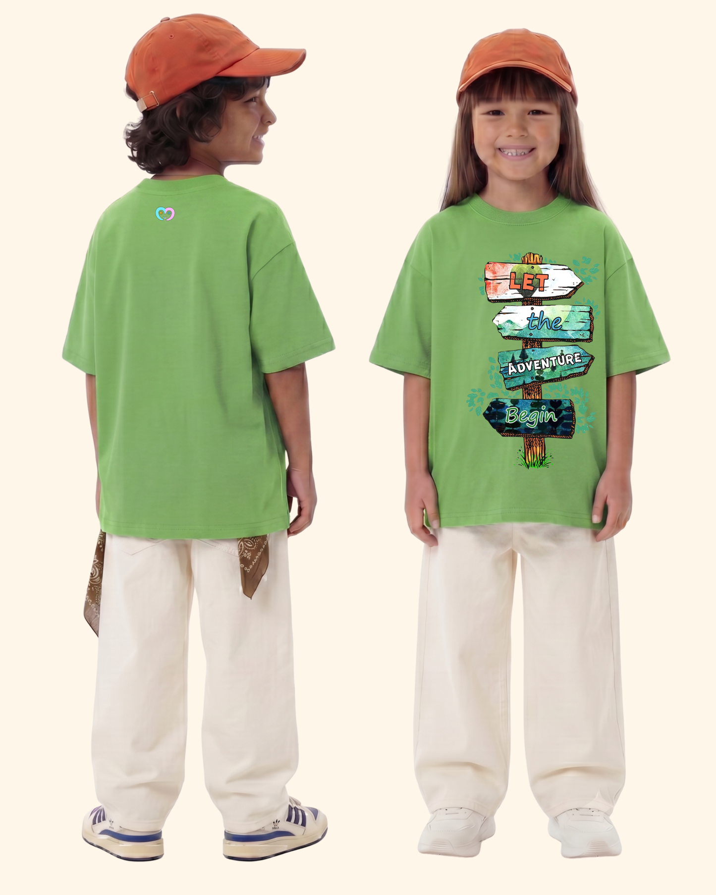 Vacation Mode Kids T-Shirt in Apple Green Color by Creative Momaa