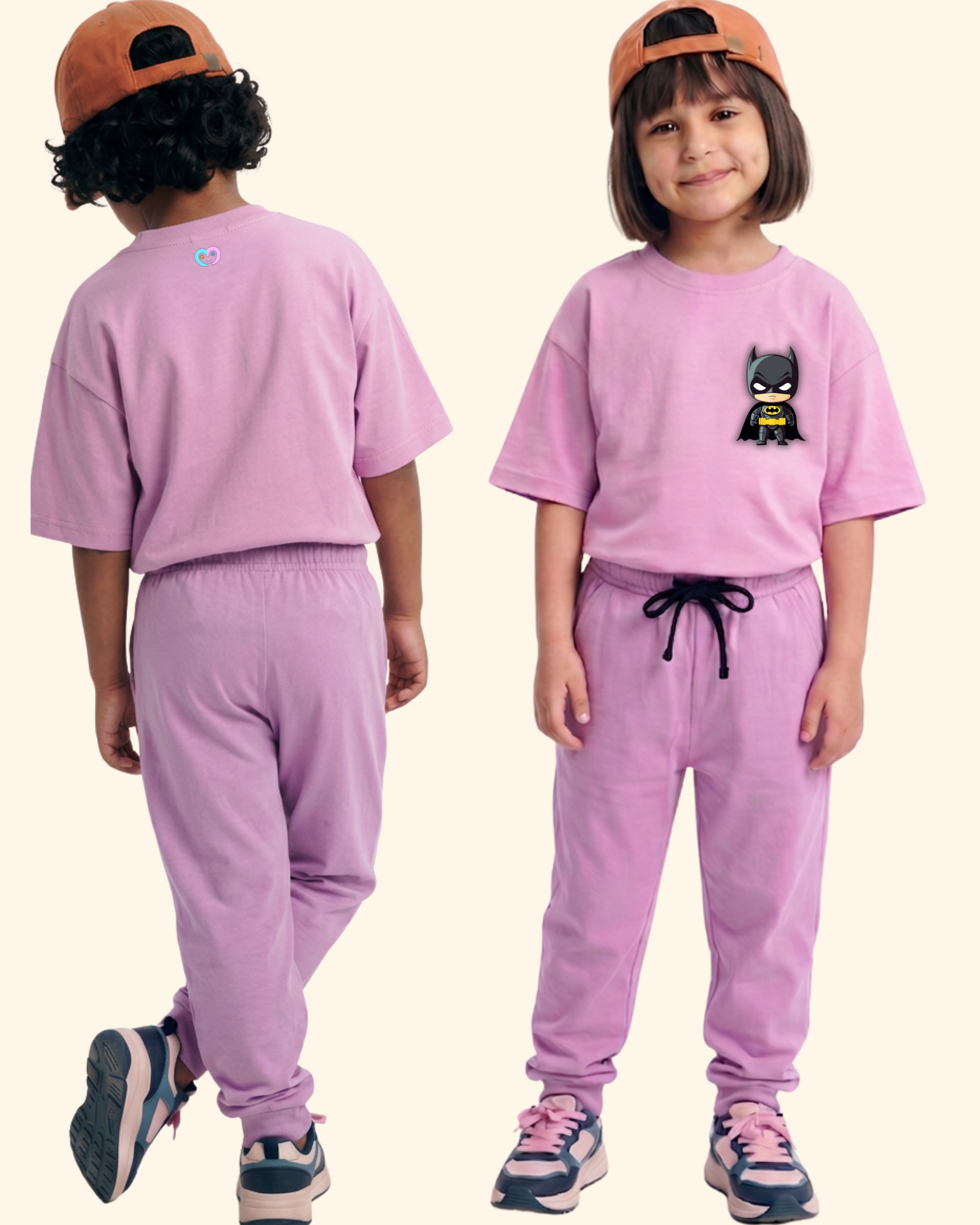 Mini Hero Squad Kids Co-Ord Set in Lavender Color by Creative Momaa