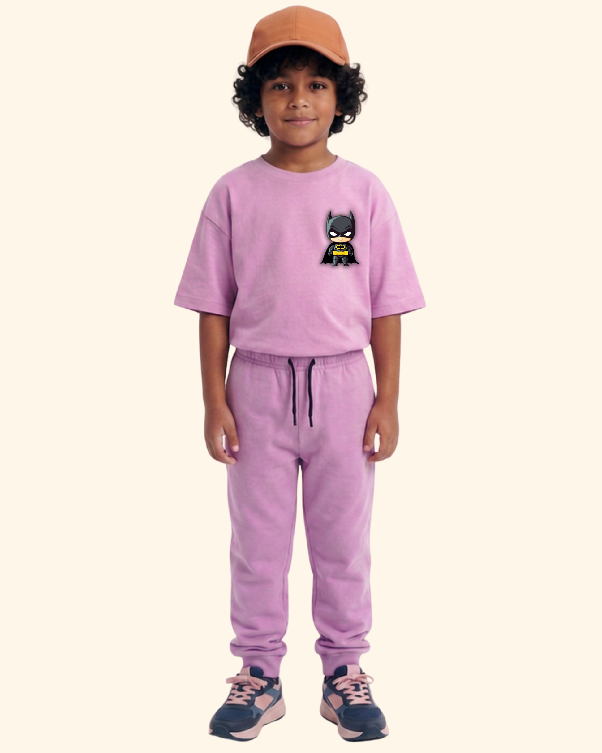 Mini Hero Squad Kids Co-Ord Set in Lavender Color by Creative Momaa