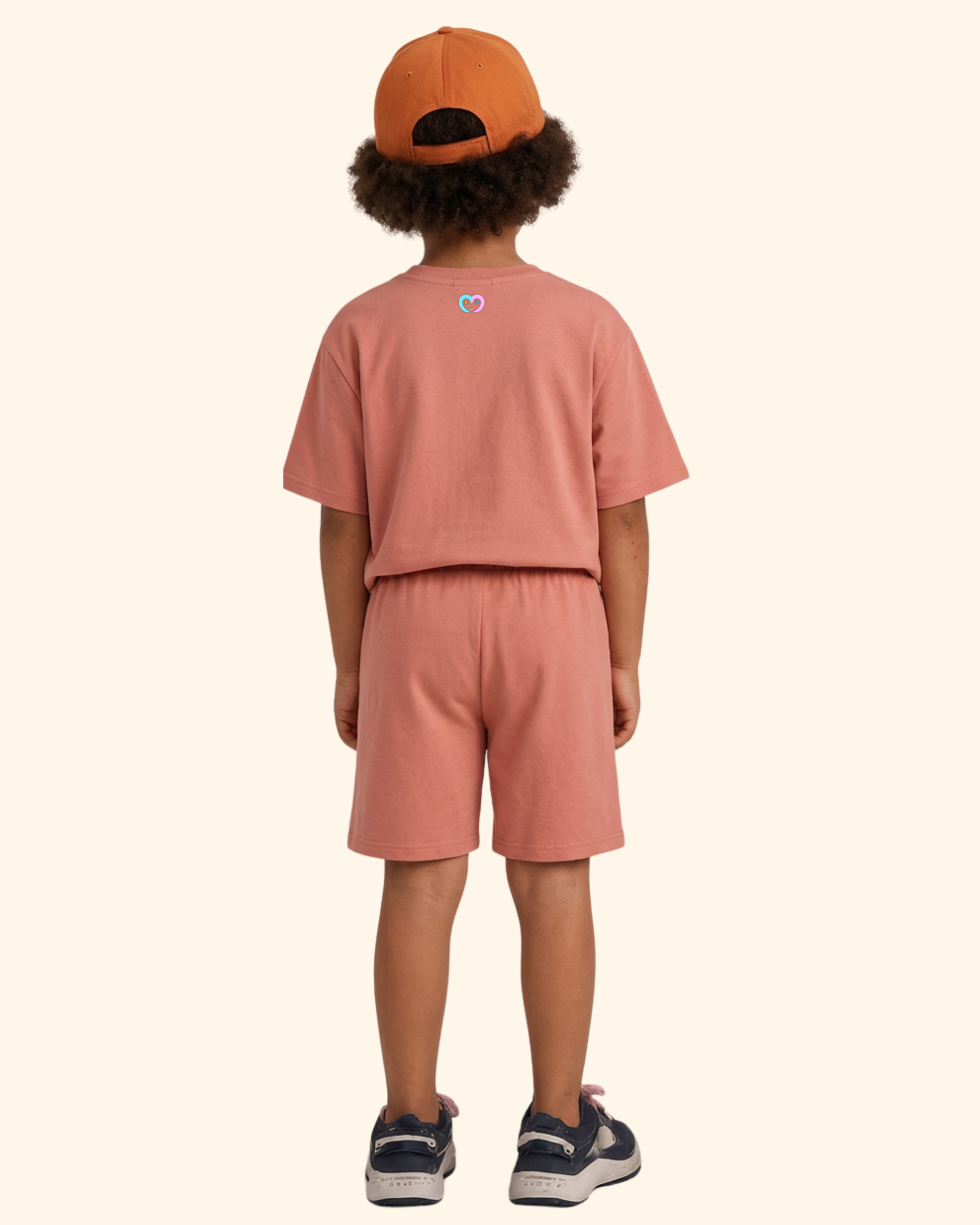 Mini Hero Squad Kids Co-Ord Set in Peach Color by Creative Momaa