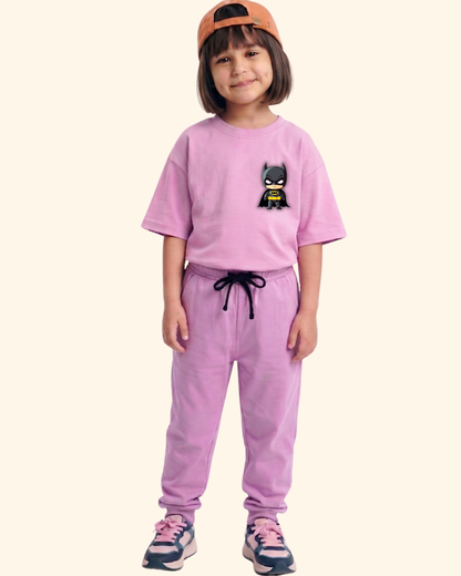 Mini Hero Squad Kids Co-Ord Set in Lavender Color by Creative Momaa