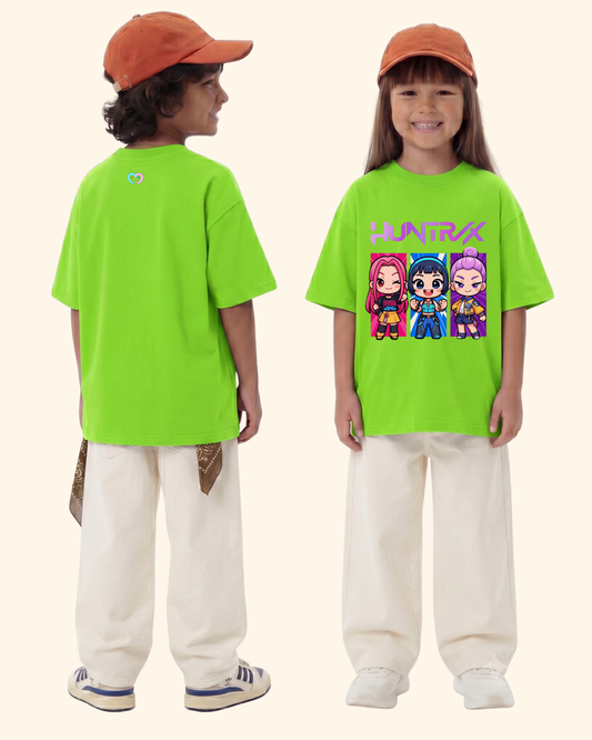 KPop Idol Hunter T-Shirt in Neon Green Color by Creative Momaa