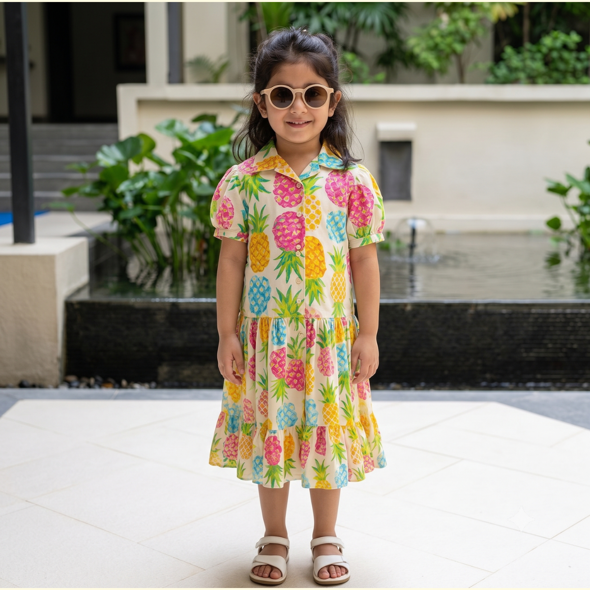 Tropical Pineapple Mom & Me Dress Set