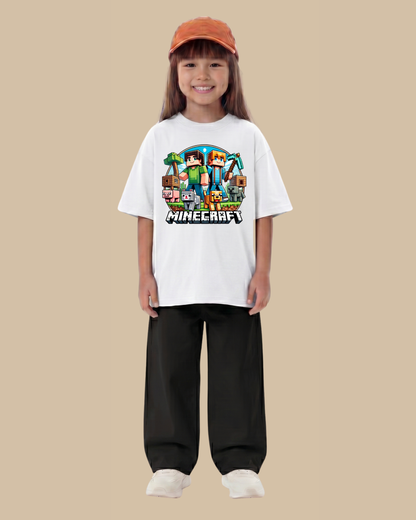 Gamer Level-Up Kids T-Shirt in White Color by Creative Momaa