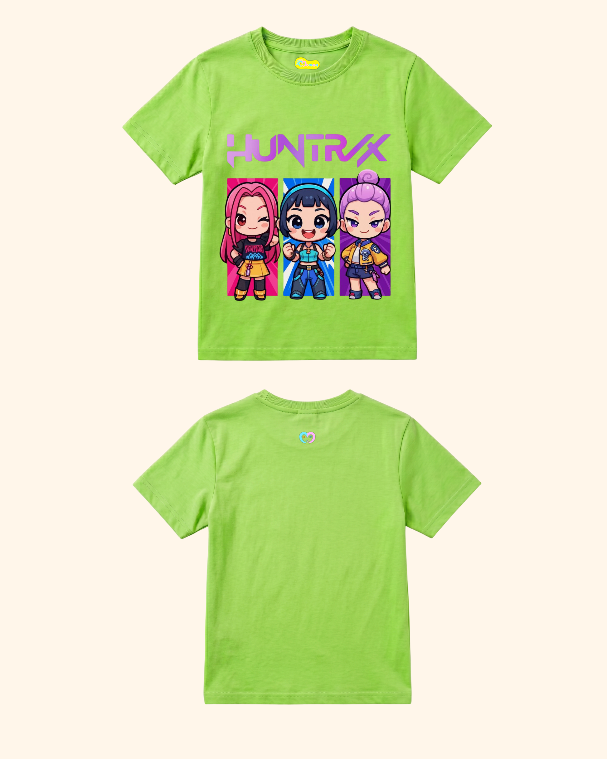 KPop Idol Hunter T-Shirt in Neon Green Color by Creative Momaa