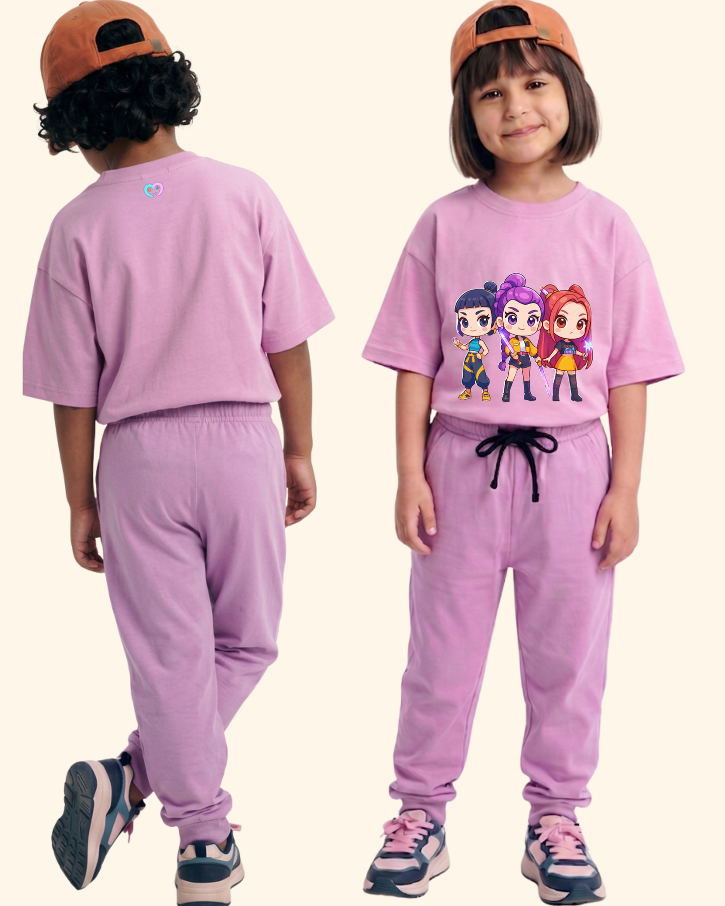 Pop Star Chase Kids Co-Ord Set in Lavender Color by Creative Momaa