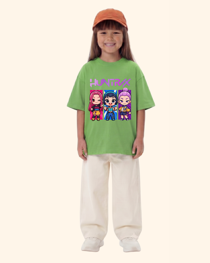 KPop Idol Hunter T-Shirt in Apple Green Color by Creative Momaa
