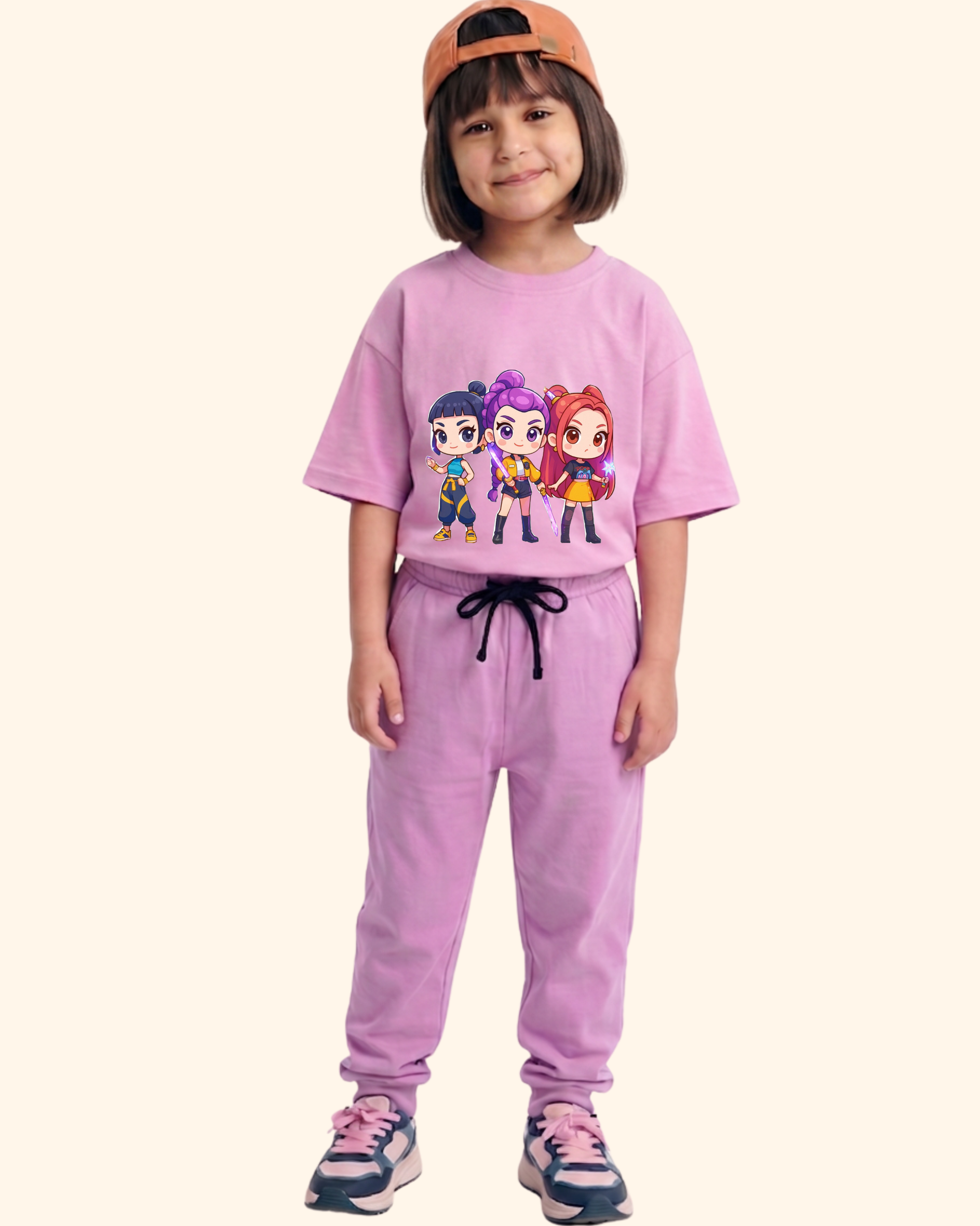 Pop Star Chase Kids Co-Ord Set in Lavender Color by Creative Momaa