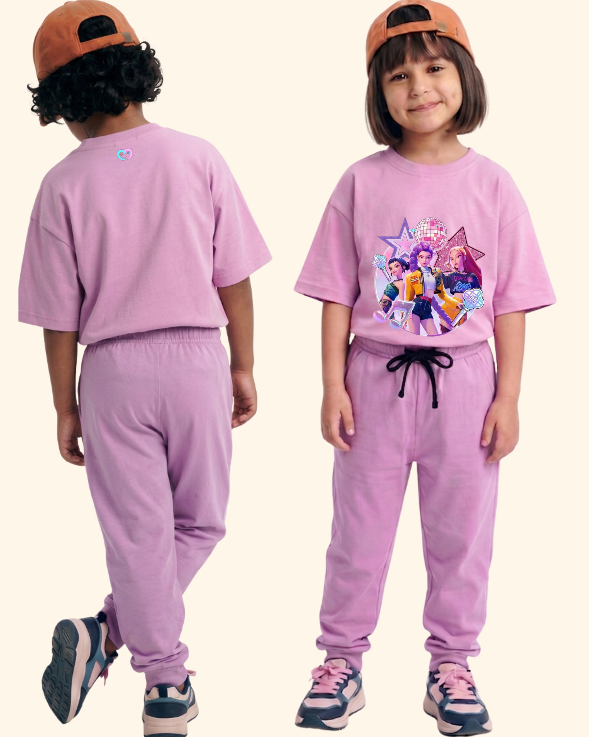 Pop Star Chase Kids Co-Ord Set in Lavender Color by Creative Momaa
