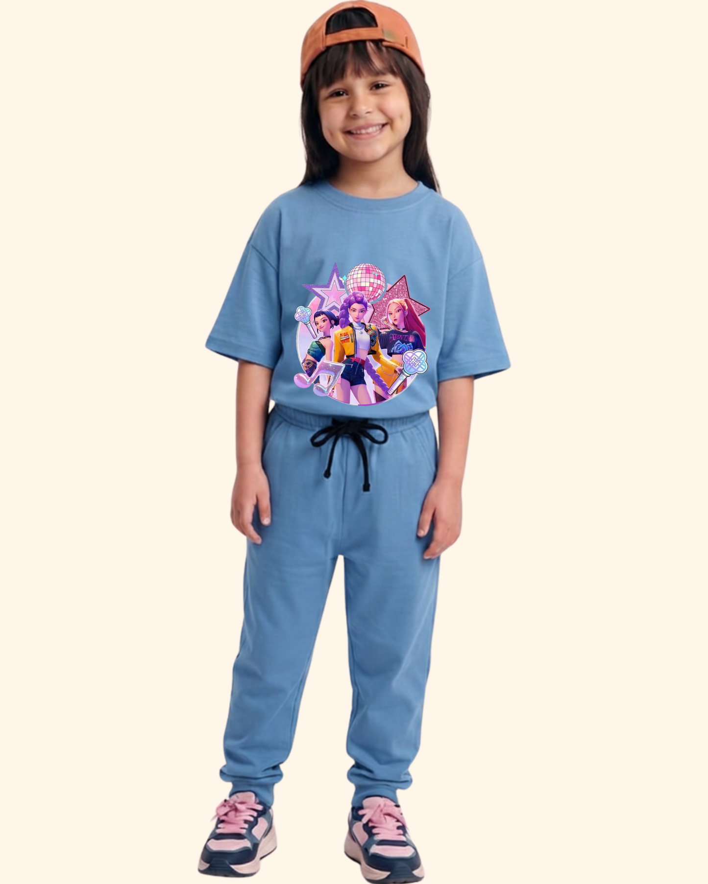 K-Pop Star Crew kids co-ord set in Blue Color by Creative Momaa