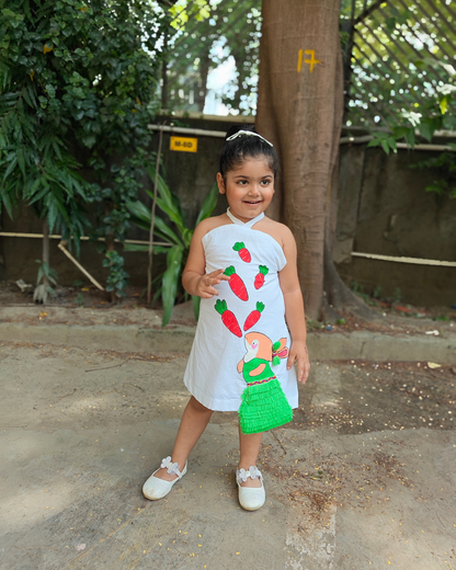 Bunny Carrot Halter Dress