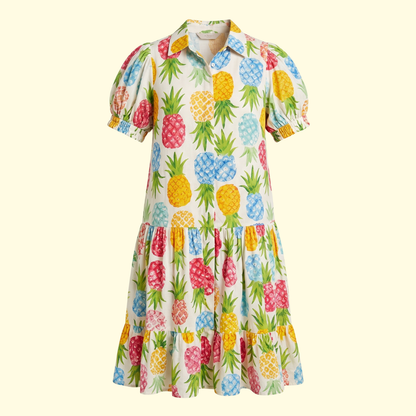 Tropical Pineapple Mom & Me Dress Set