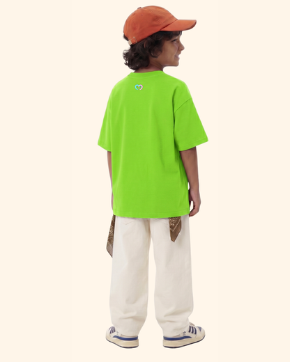 Unicorn Fairy Magic Kids T-Shirt in Neon Green Color by Creative Momaa