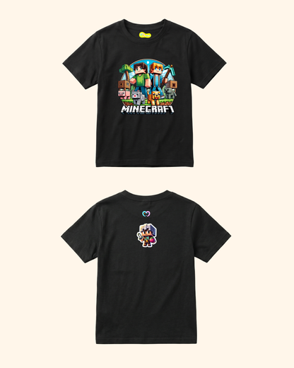 Gamer Level-Up Kids T-Shirt in Black Color by Creative Momaa