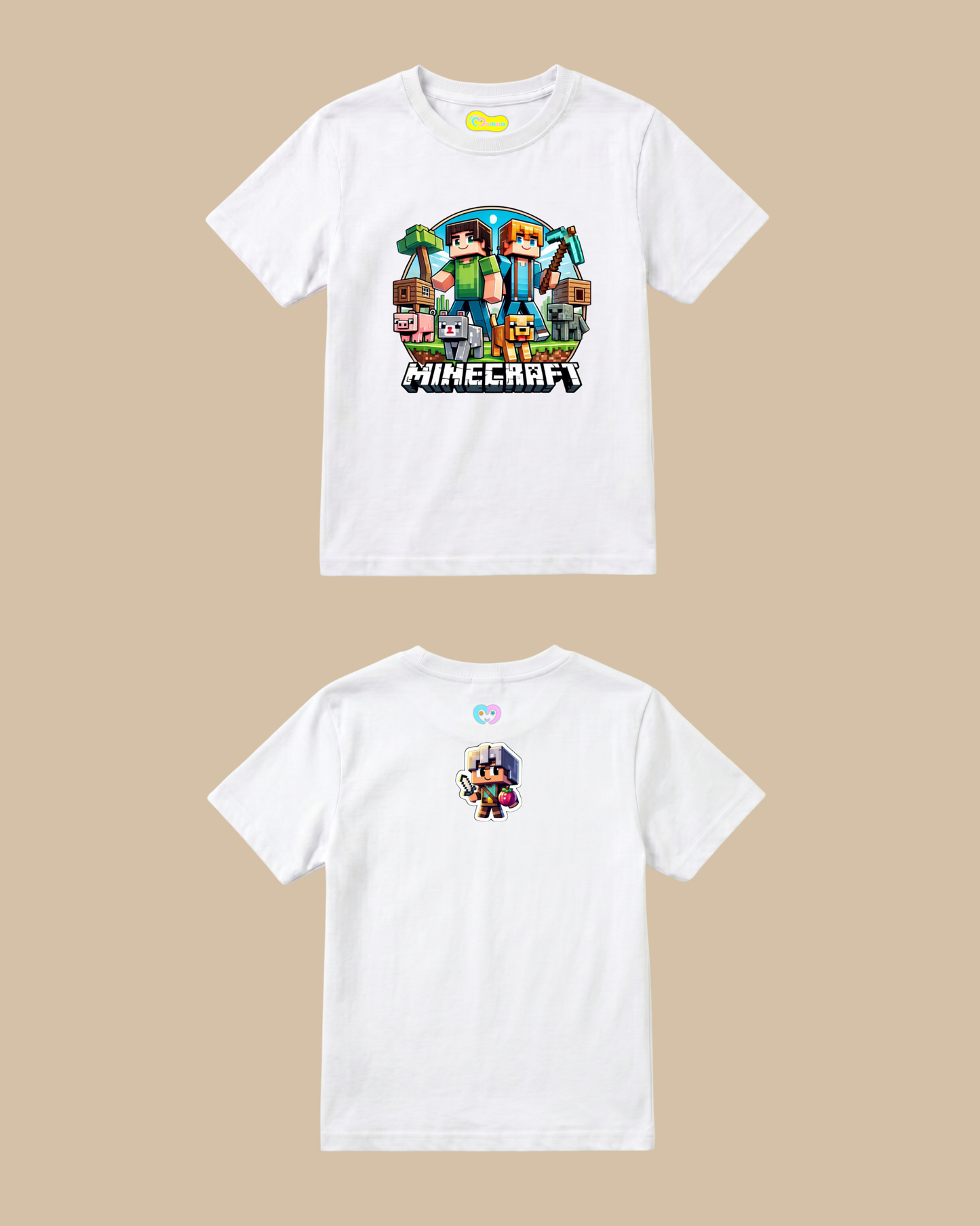 Gamer Level-Up Kids T-Shirt in White Color by Creative Momaa