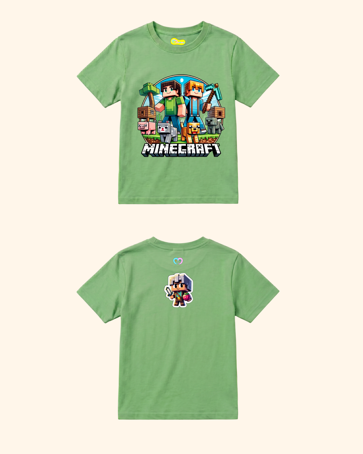 Gamer Level-Up Kids T-Shirt in Apple Green Color by Creative Momaa