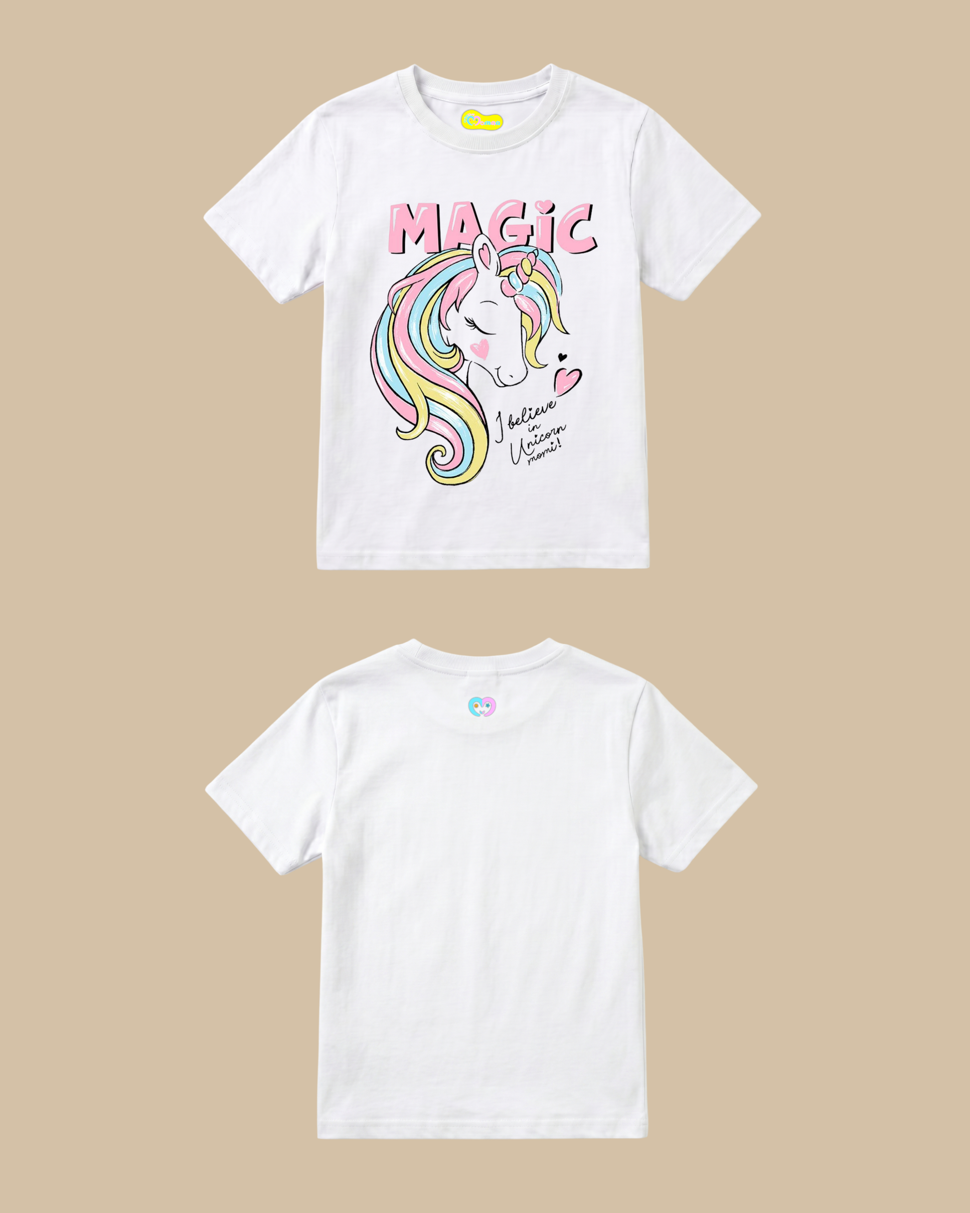 Unicorn Fairy Magic Kids T-Shirt in White Color by Creative Momaa