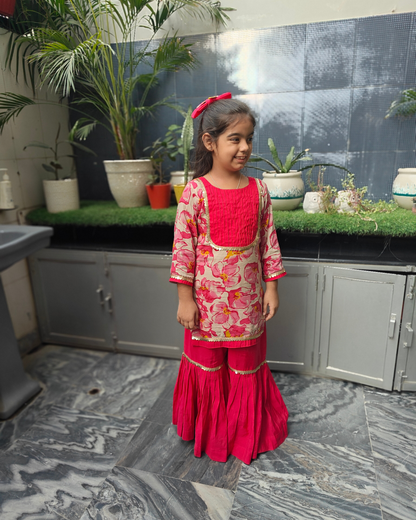 Gulab Gharara Set