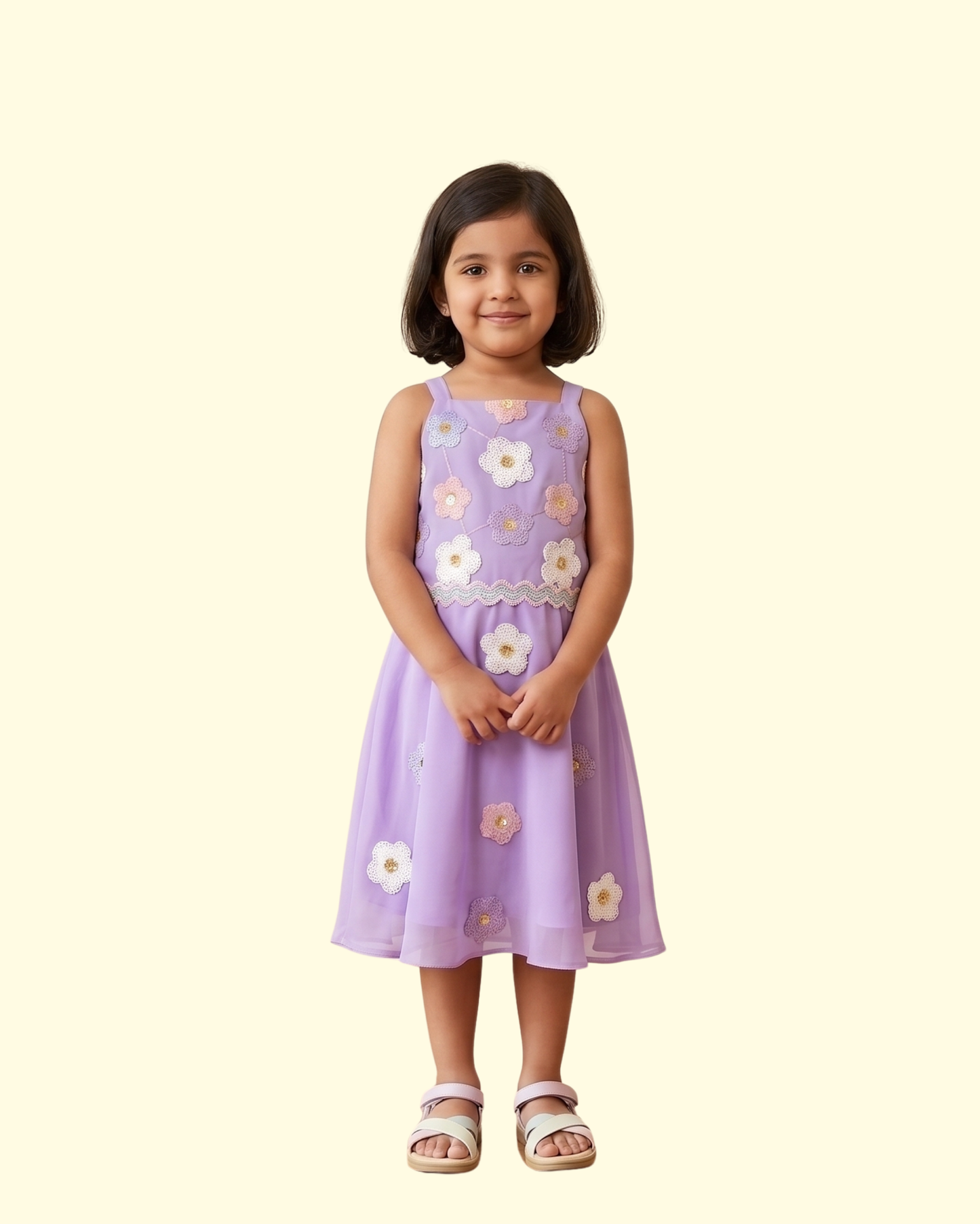 Lavender Daisy Lace Dress