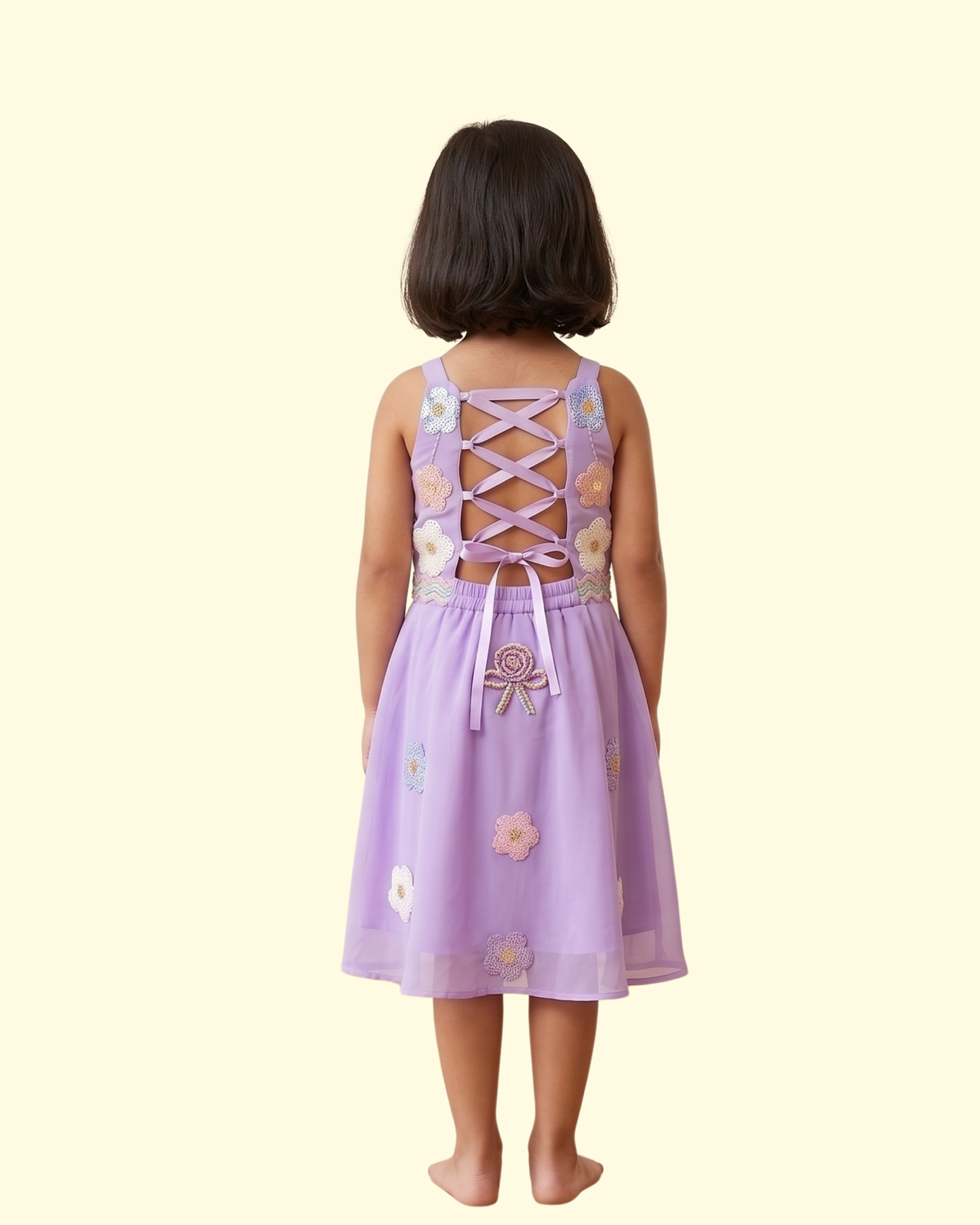 Lavender Daisy Lace Dress