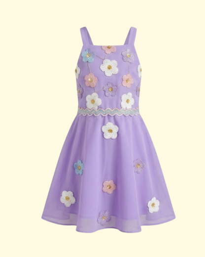 Lavender Daisy Lace Dress