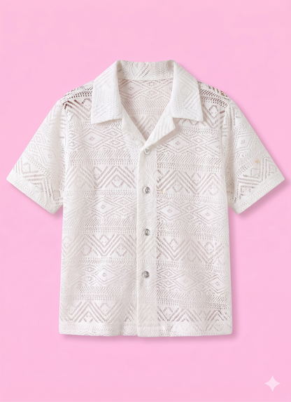 White Breeze Cotton Shirt for Boys