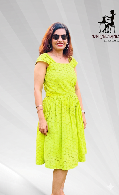 Lime Bloom Mother Dress