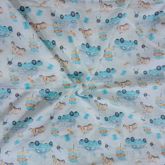 Unstiched floral suit cloth