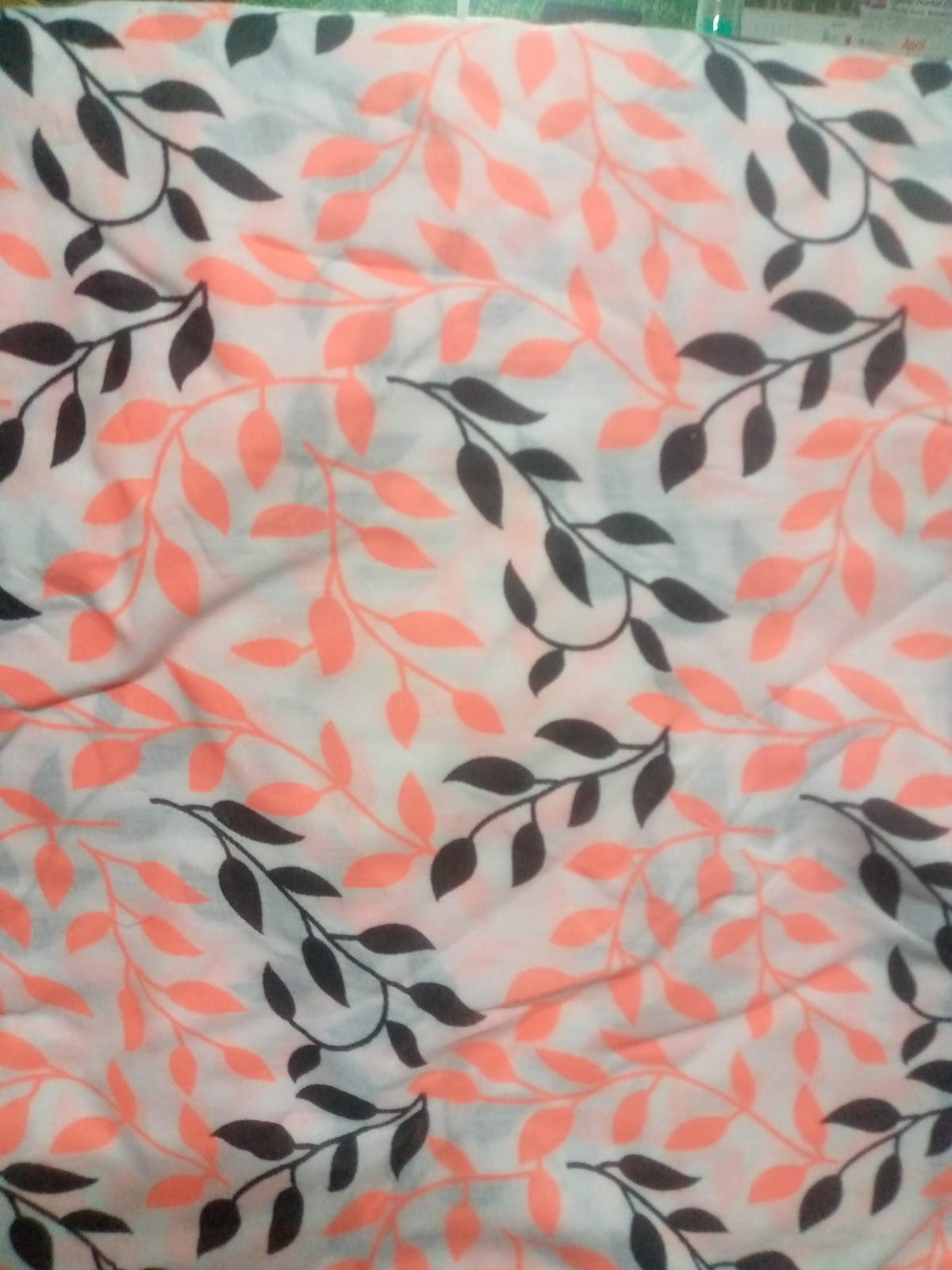 #13 Coral Leaf Georgette