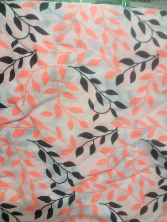 #13 Coral Leaf Georgette