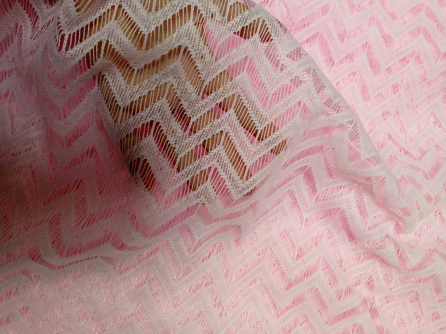#15 Blush Chevron Lace