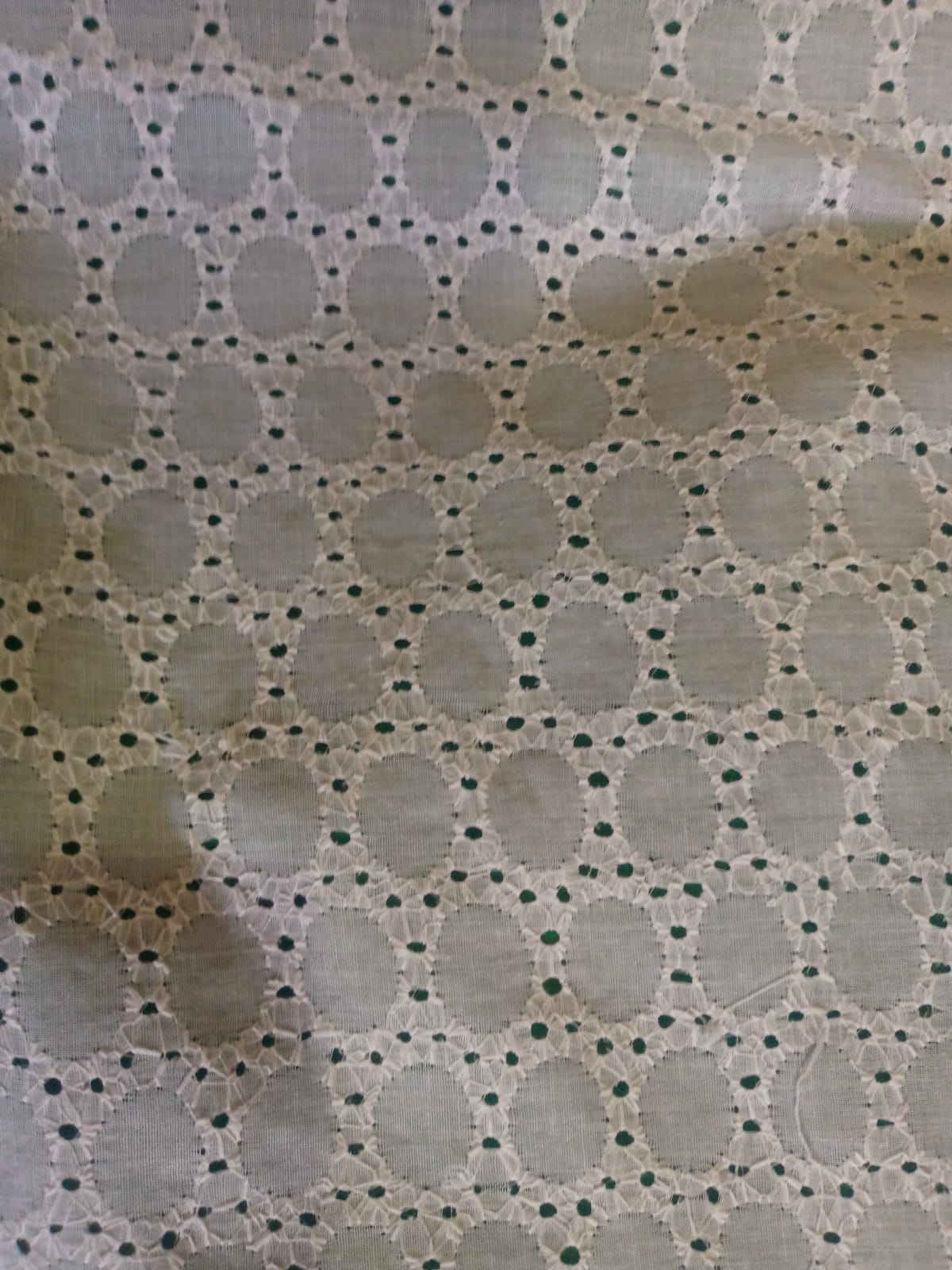 #17 White Eyelet Schiffli Cotton