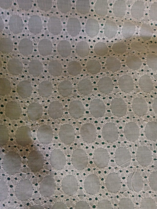#17 White Eyelet Schiffli Cotton