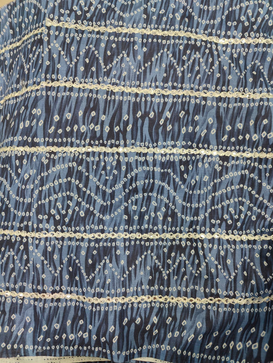 #22 Slate Bandhani Georgette