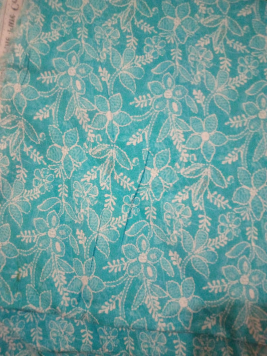 #27 Teal Floral Cotton